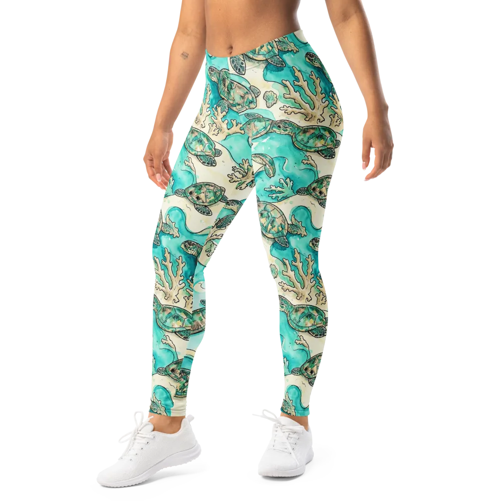 Lagoon Wanderers on Leggings — Left Front
