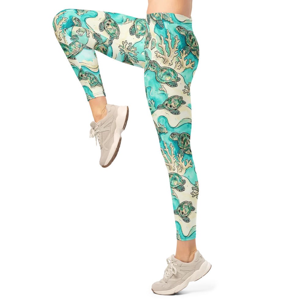 Lagoon Wanderers on Leggings — Left