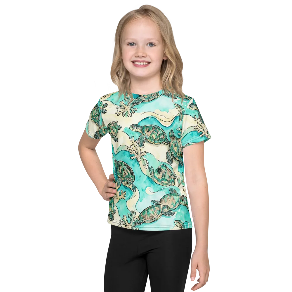 Lagoon Wanderers on Kids Crew Neck T-Shirt — Front
