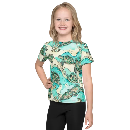 Lagoon Wanderers on a Kids Crew Neck T-Shirt