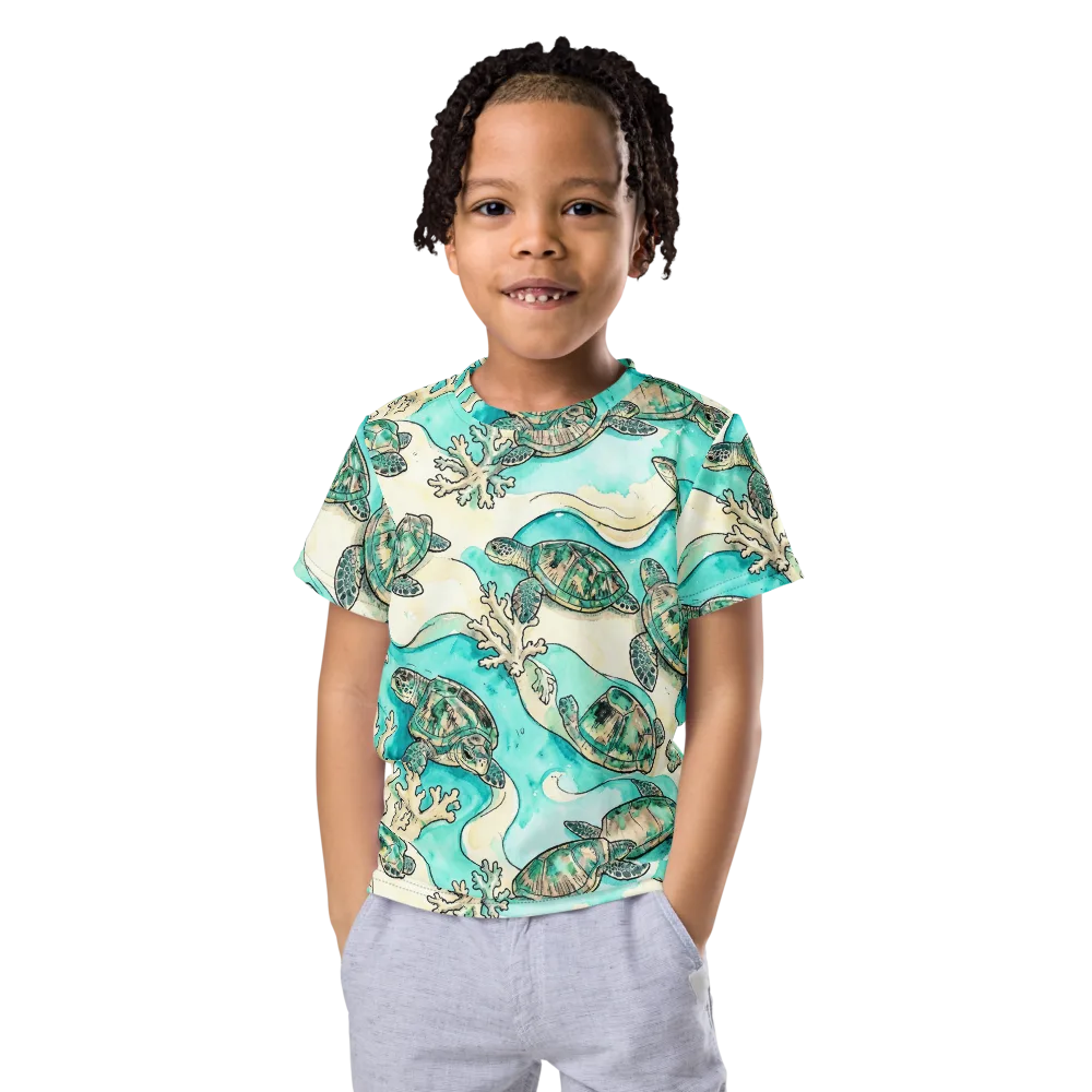 Lagoon Wanderers on Kids Crew Neck T-Shirt — Front
