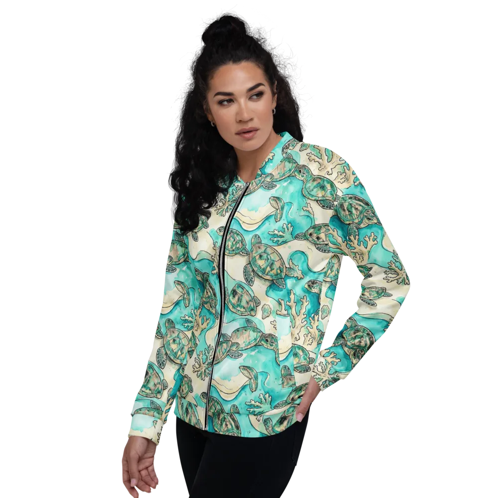 Lagoon Wanderers on Bomber Jacket — Left