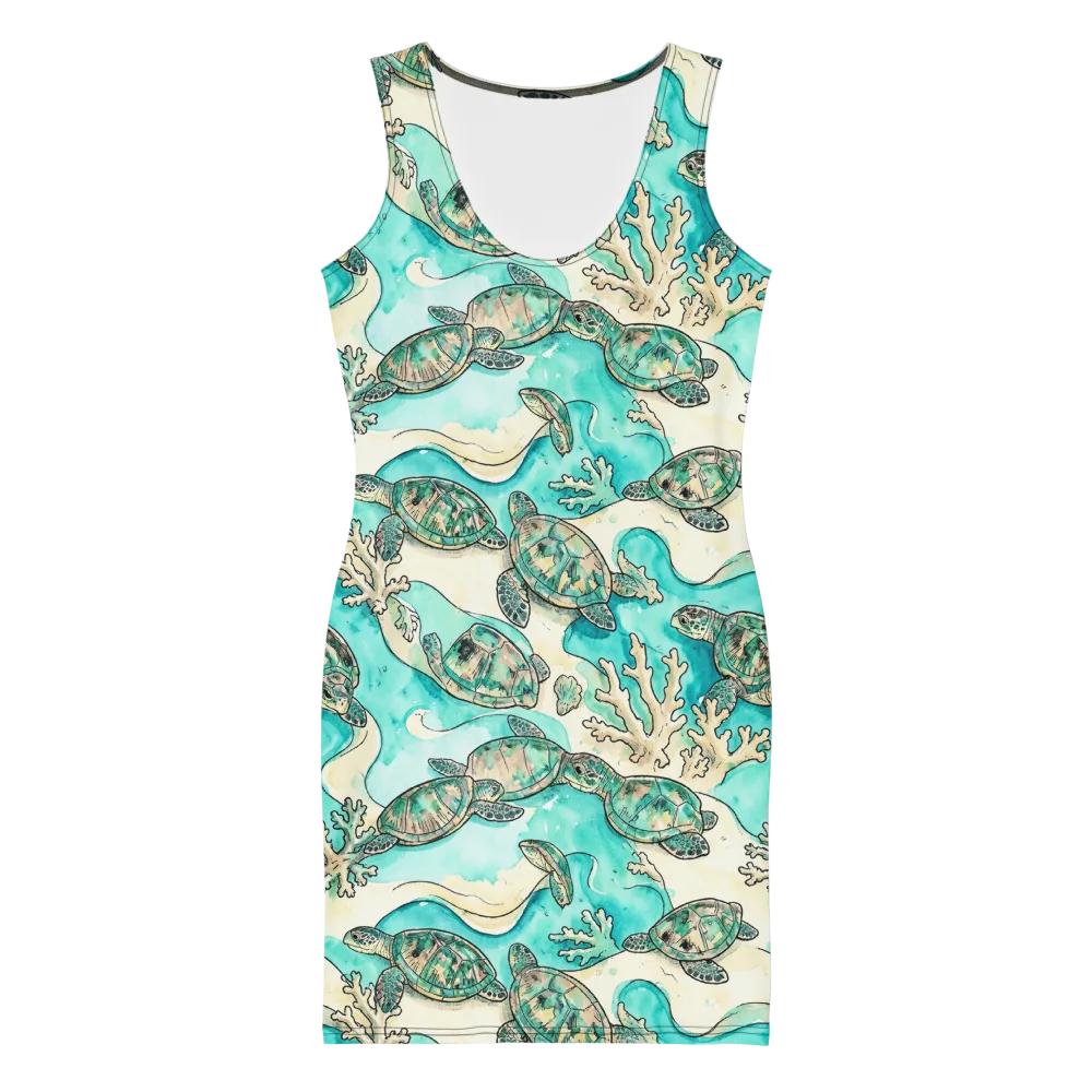 Lagoon Wanderers on Bodycon Dress — Front