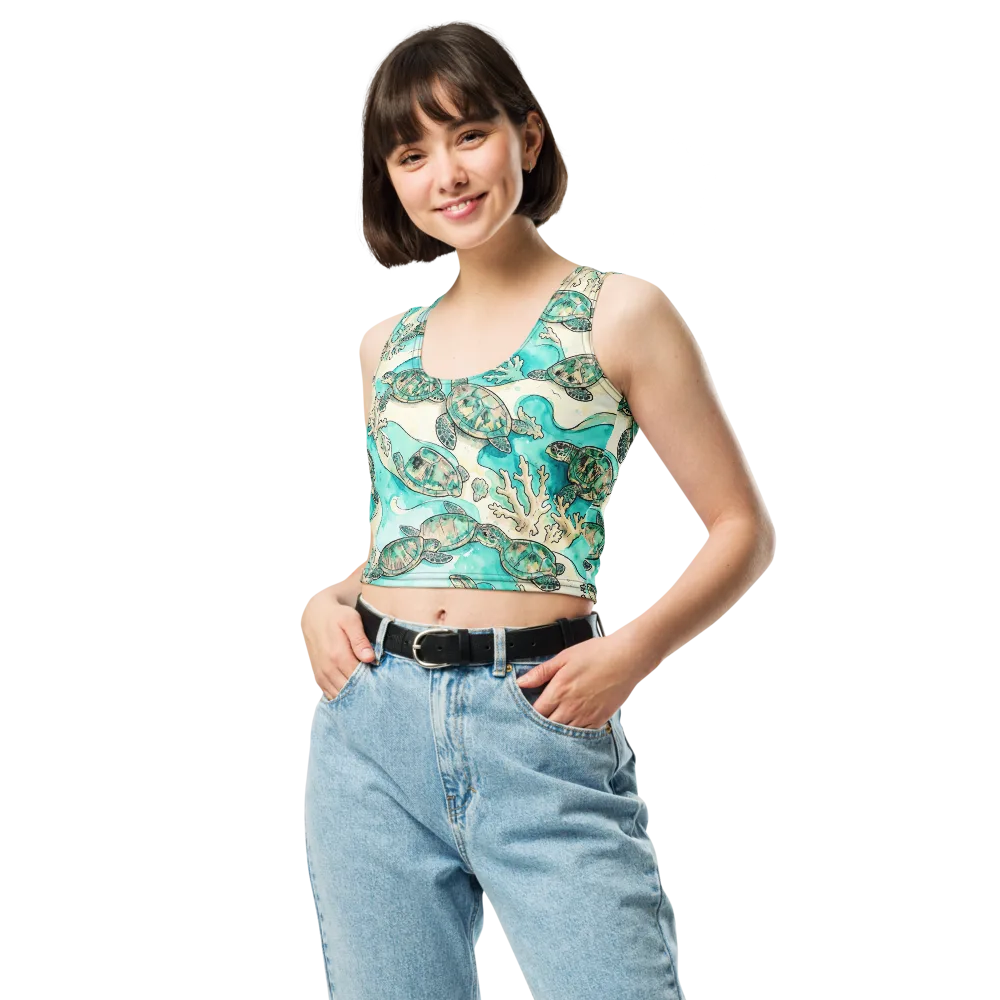 Lagoon Wanderers on Crop Top — Front