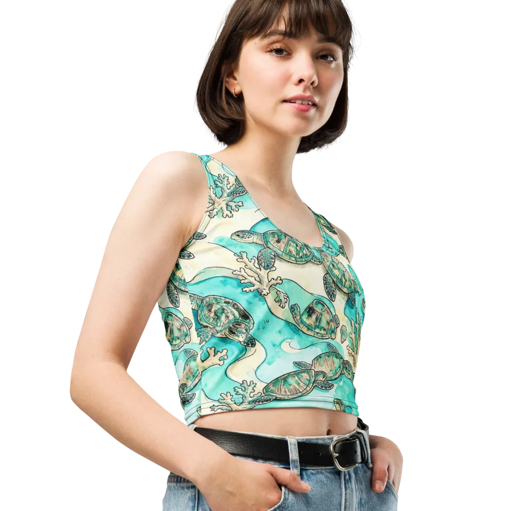 Lagoon Wanderers on Crop Top — Right Front