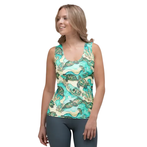 Lagoon Wanderers on a Women's Tank Top