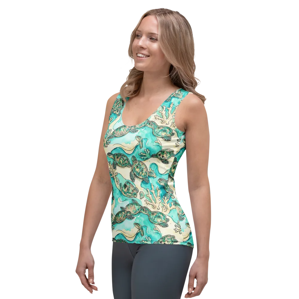 Lagoon Wanderers on Women's Tank Top — Left Front