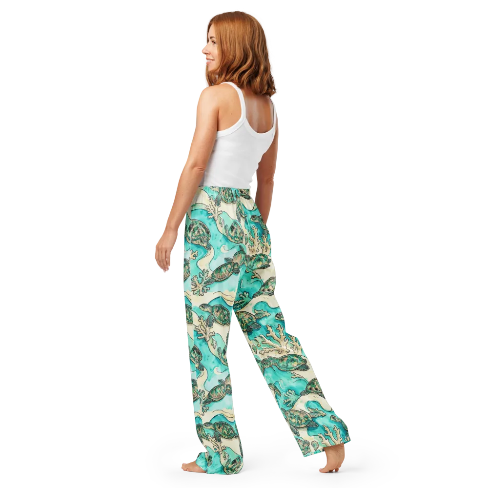 Lagoon Wanderers on Women's Pajama Pants — Back
