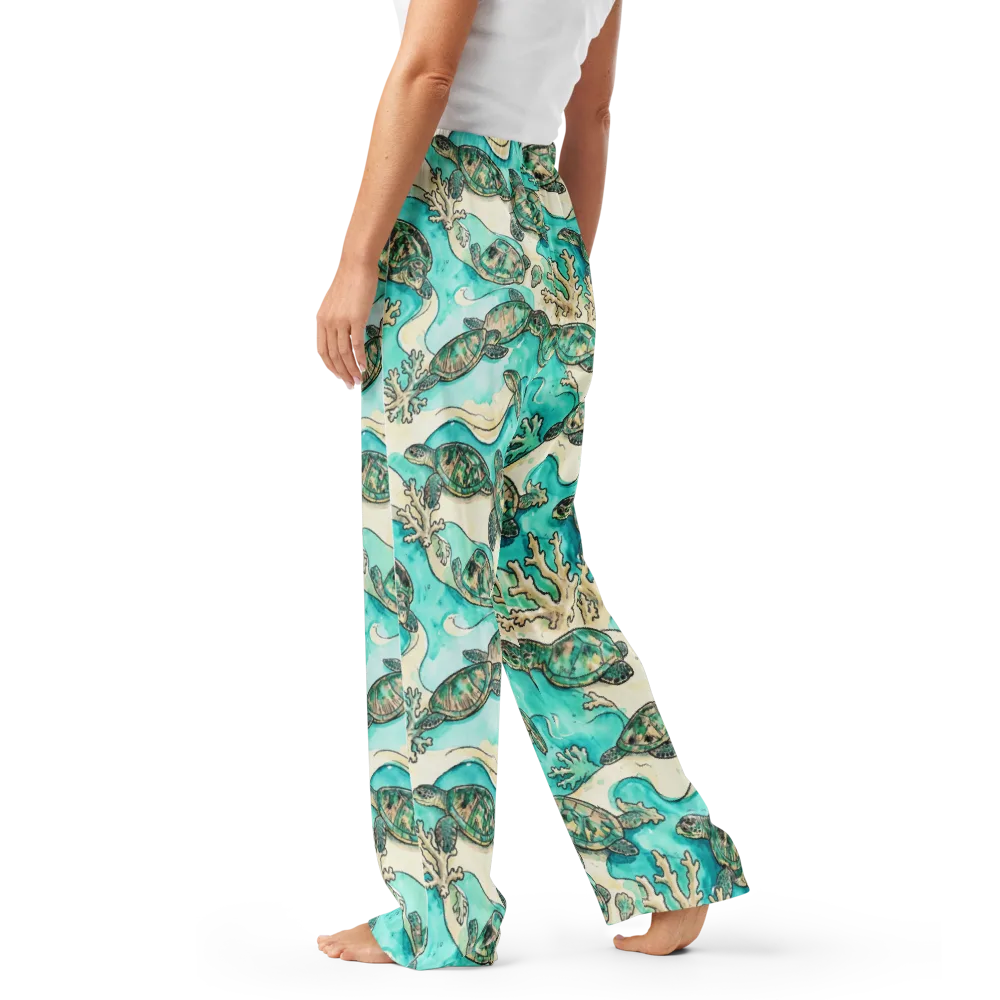 Lagoon Wanderers on Women's Pajama Pants — Left