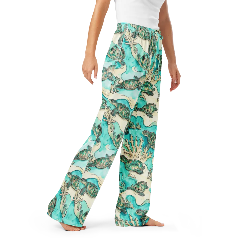 Lagoon Wanderers on Women's Pajama Pants — Right Front