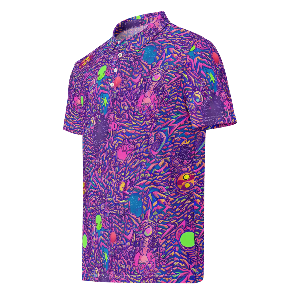 Neon Jungle on Men's Slim Fit Polo Shirt — Left Front