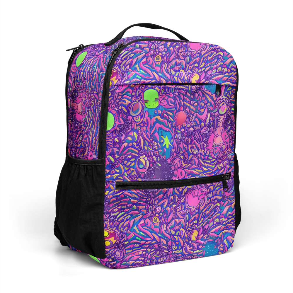 Neon Jungle on Utility Backpack — Right Front