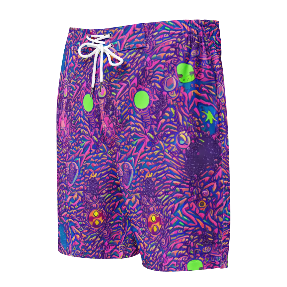 Neon Jungle on Men's Board Shorts — Front