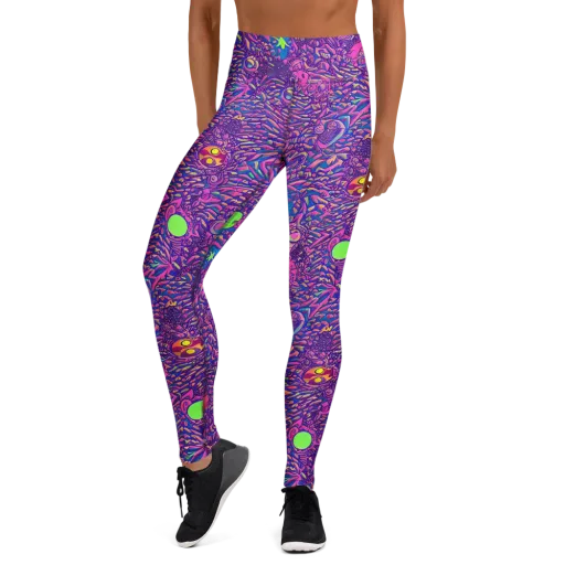 Neon Jungle on a Yoga Leggings