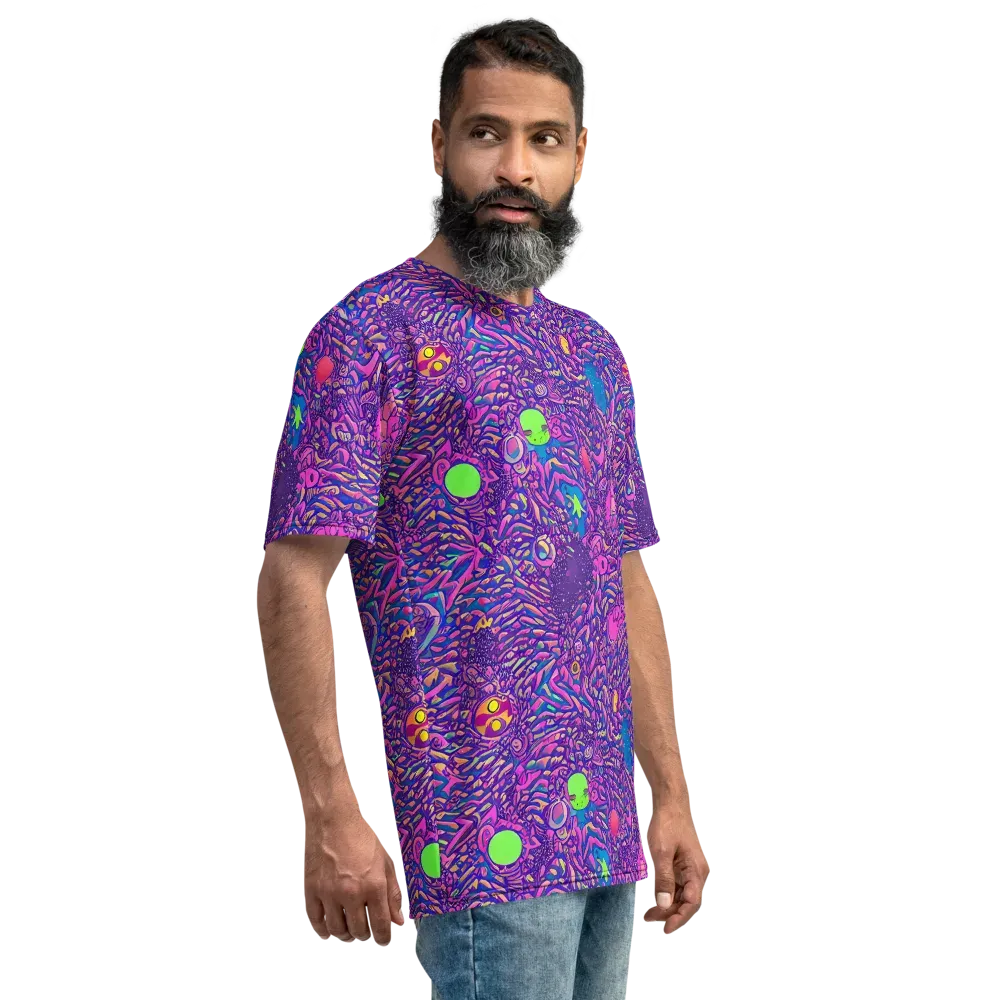 Neon Jungle on Men's Crew Neck T-Shirt — Right