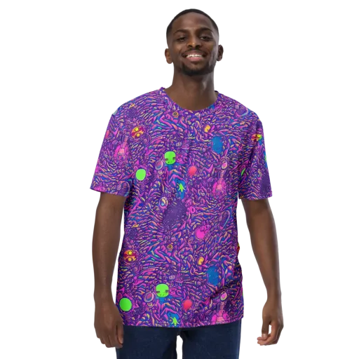 Neon Jungle on a Men's Crew Neck T-Shirt
