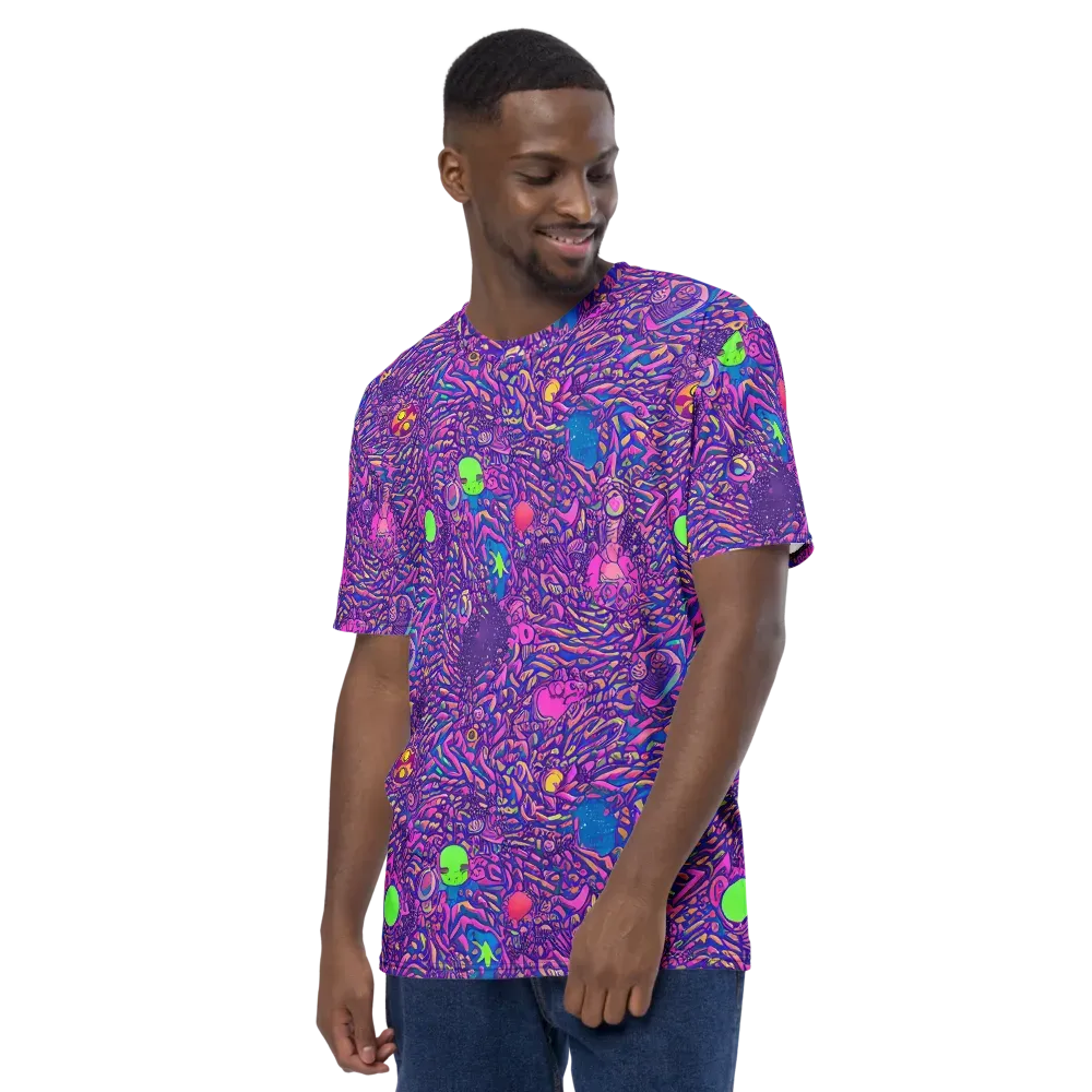 Neon Jungle on Men's Crew Neck T-Shirt — Left