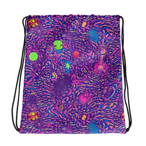 Neon Jungle on a Drawstring Bag