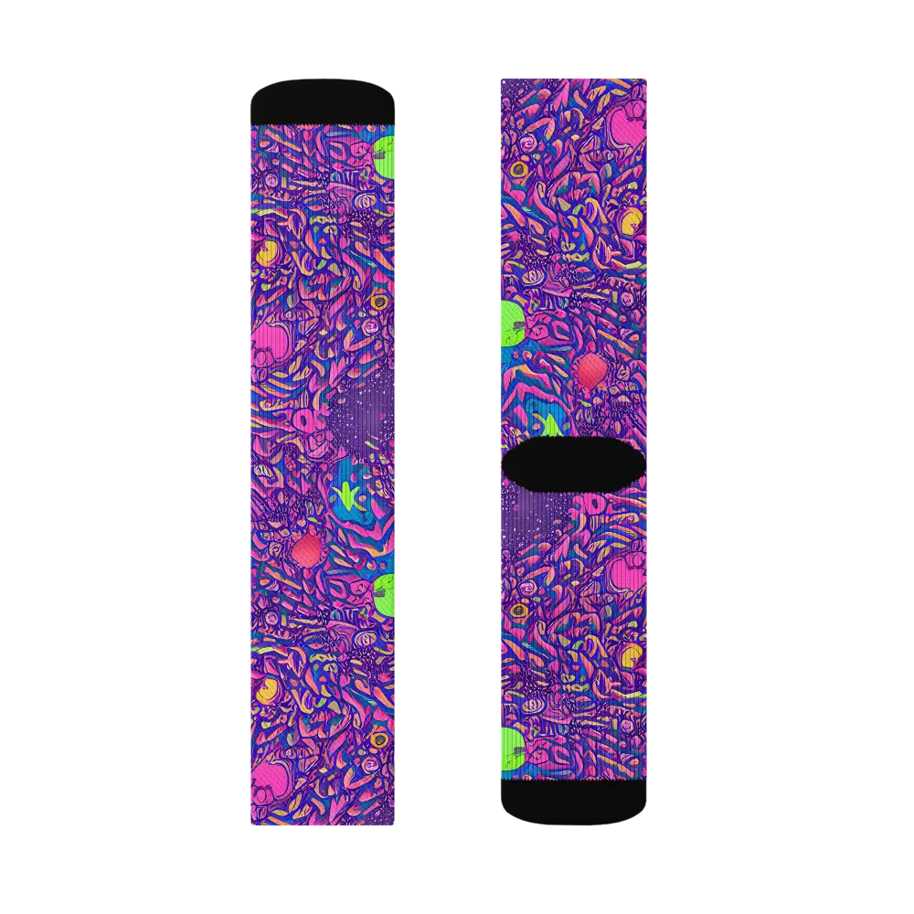 Neon Jungle on Socks — Left Sock