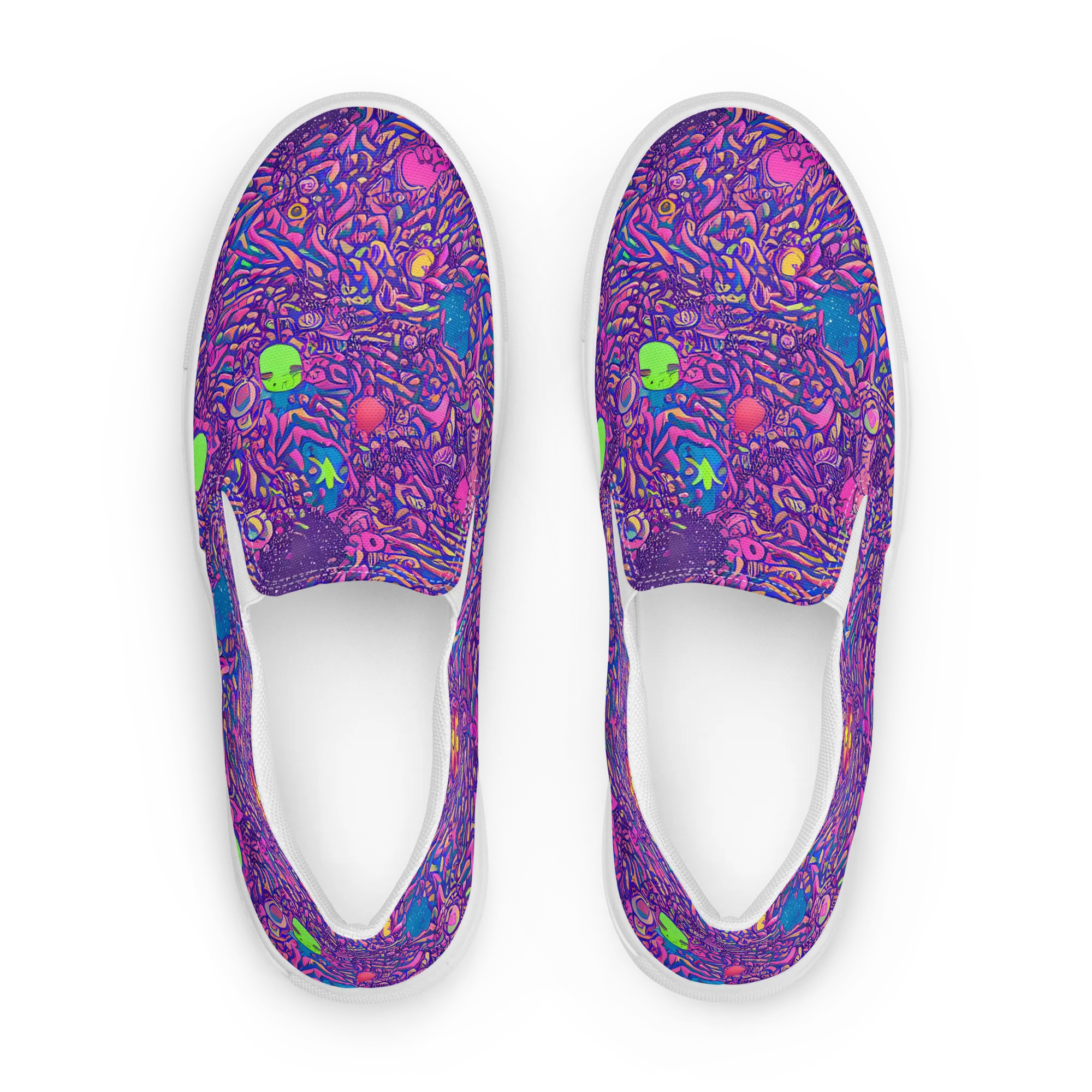 Neon Jungle on Women's Slip-On Canvas Shoes — Front