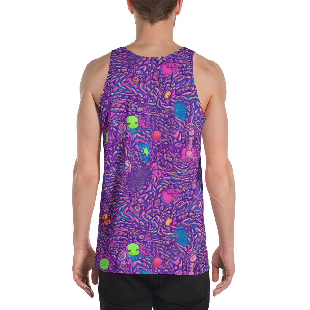 Neon Jungle on Men's Tank Top — Back