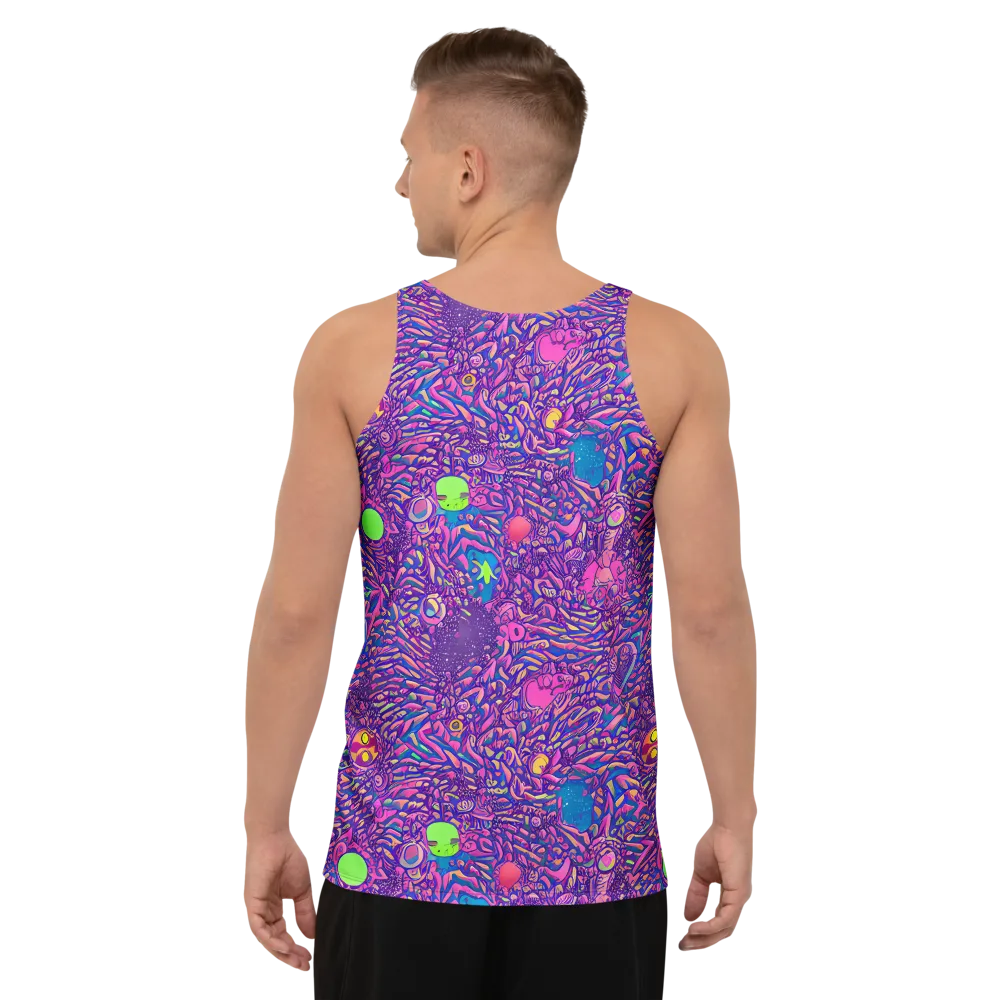 Neon Jungle on Men's Tank Top — Back