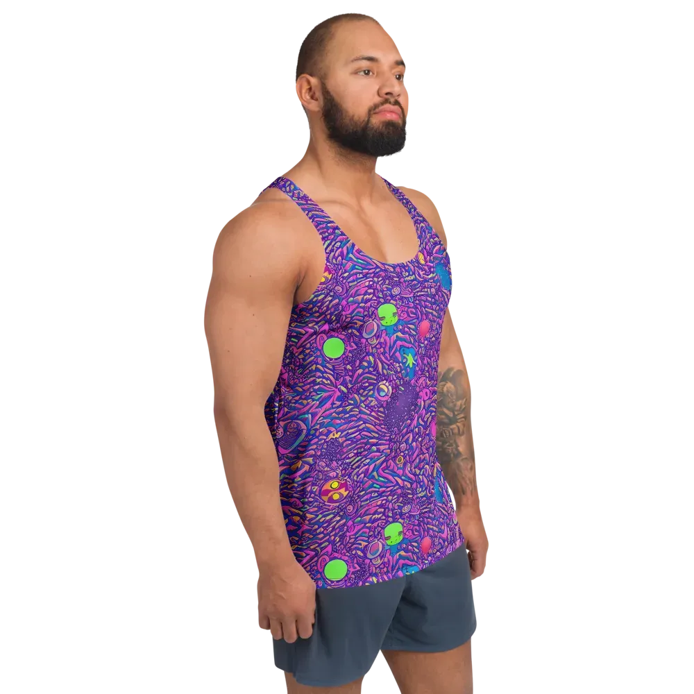 Neon Jungle on Men's Tank Top — Right Front