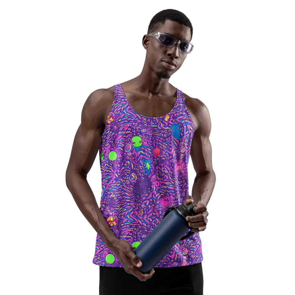 Neon Jungle on Men's Tank Top — Front