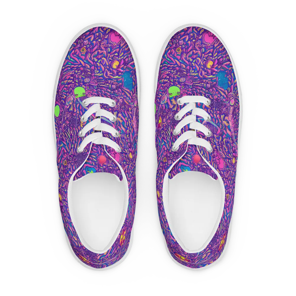 Neon Jungle on Men's Lace-Up Canvas Shoes — Front