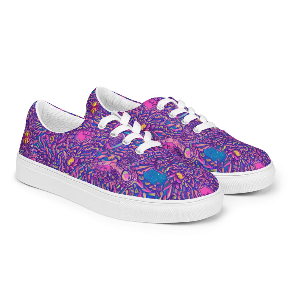Neon Jungle on Men's Lace-Up Canvas Shoes — Right Front