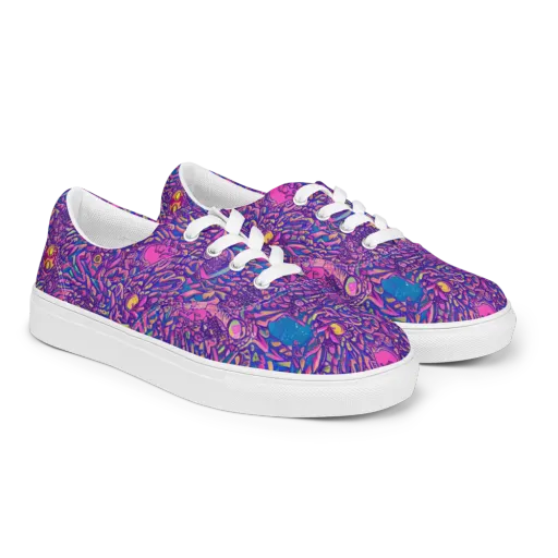 Neon Jungle on a Men's Lace-Up Canvas Shoes