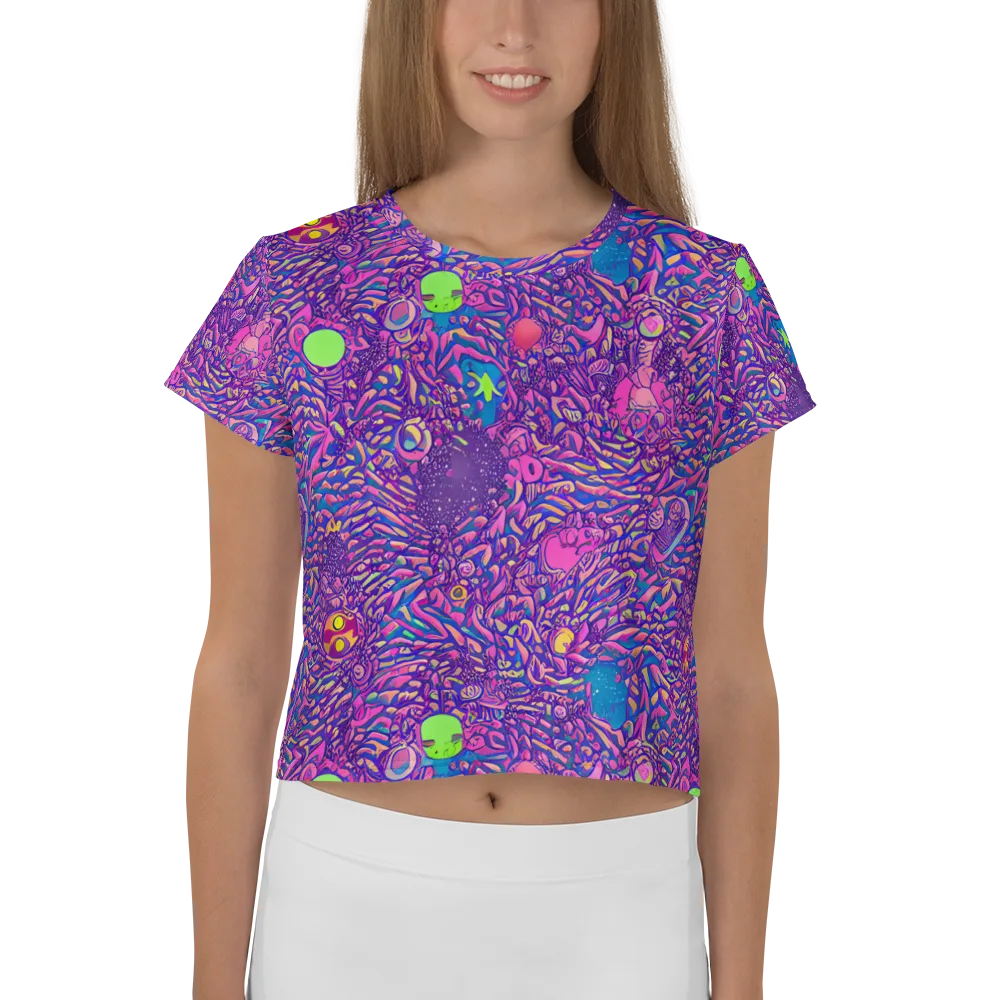 Neon Jungle on Crop Tee — Front