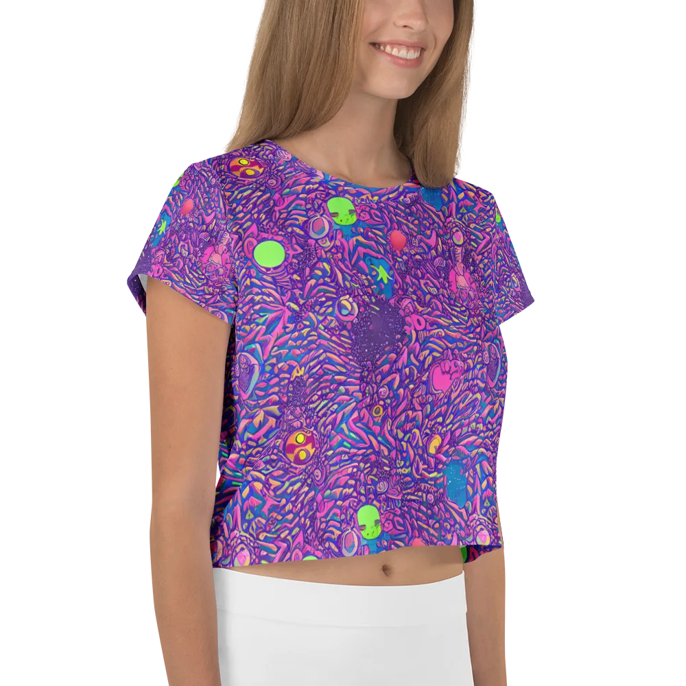 Neon Jungle on Crop Tee — Right