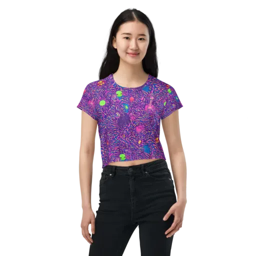 Neon Jungle on a Crop Tee