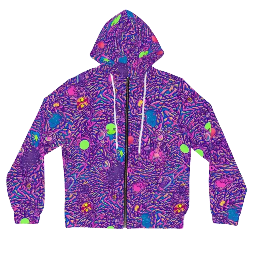Neon Jungle on a Women's Full-Zip Hoodie