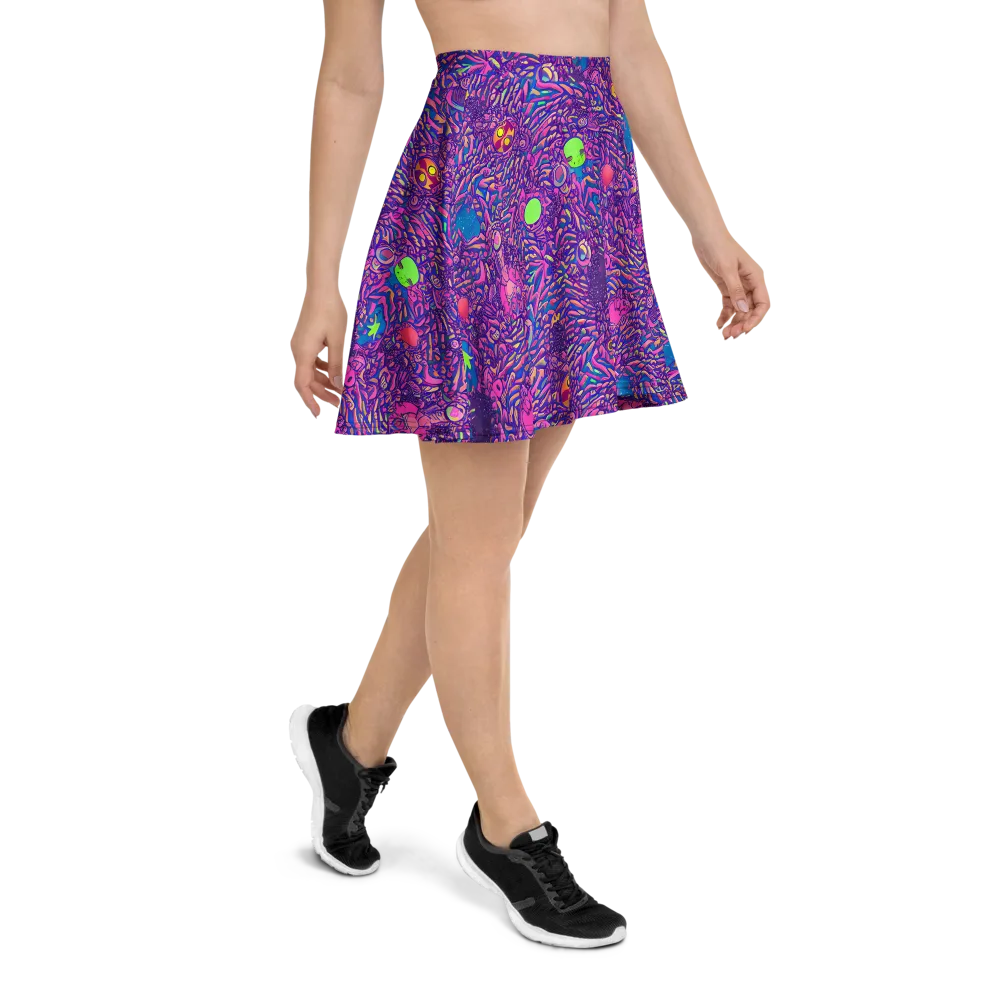 Neon Jungle on Skater Skirt — Right