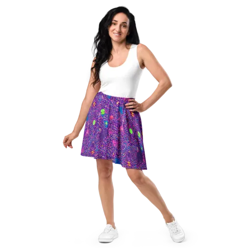 Neon Jungle on a Skater Skirt
