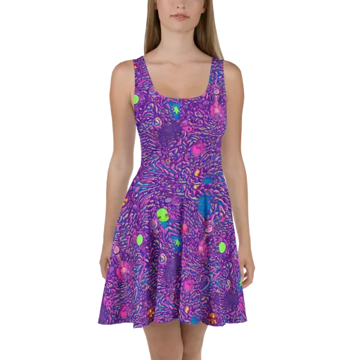 Neon Jungle on a Skater Dress