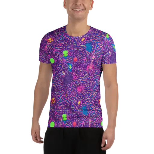 Neon Jungle on a Men's Athletic T-Shirt