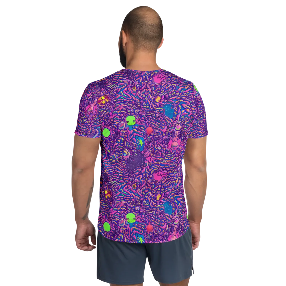 Neon Jungle on Men's Athletic T-Shirt — Back