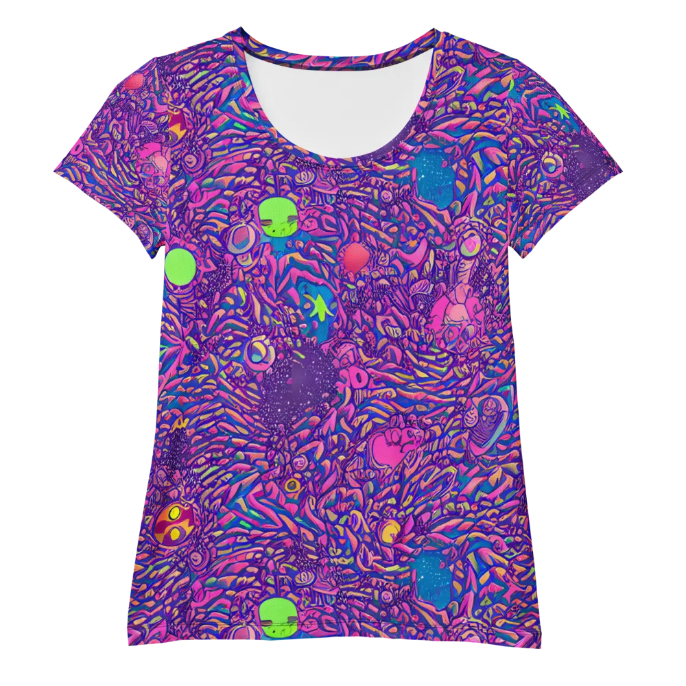 Neon Jungle on Women's Athletic T-Shirt — Front