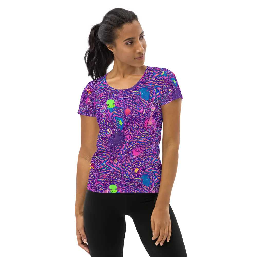 Neon Jungle on Women's Athletic T-Shirt — Front