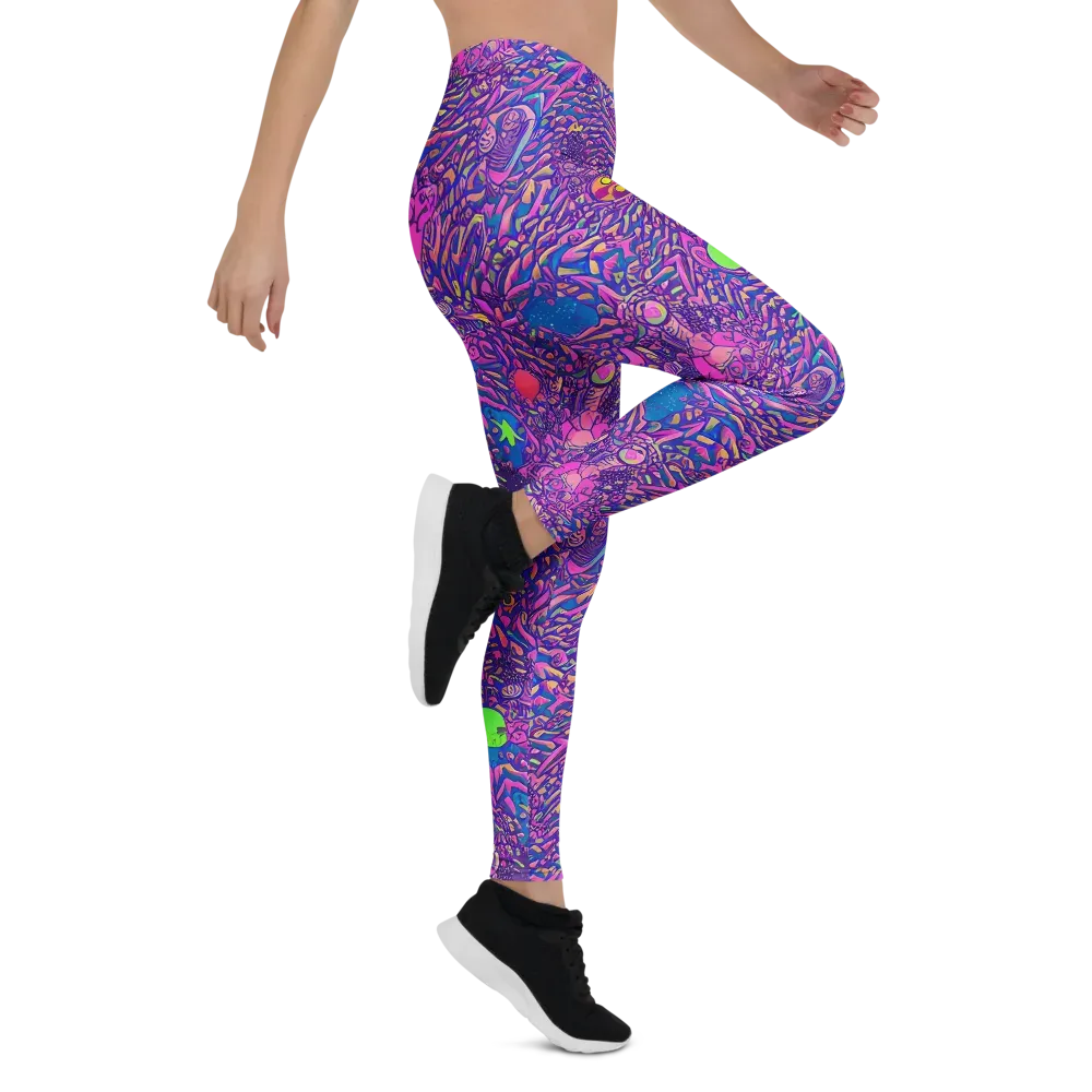Neon Jungle on Leggings — Right
