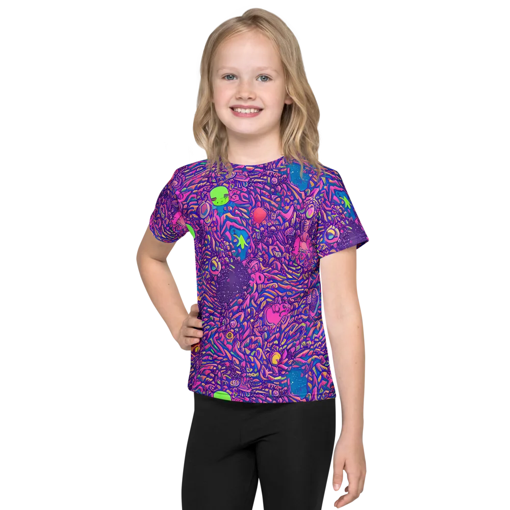 Neon Jungle on Kids Crew Neck T-Shirt — Front