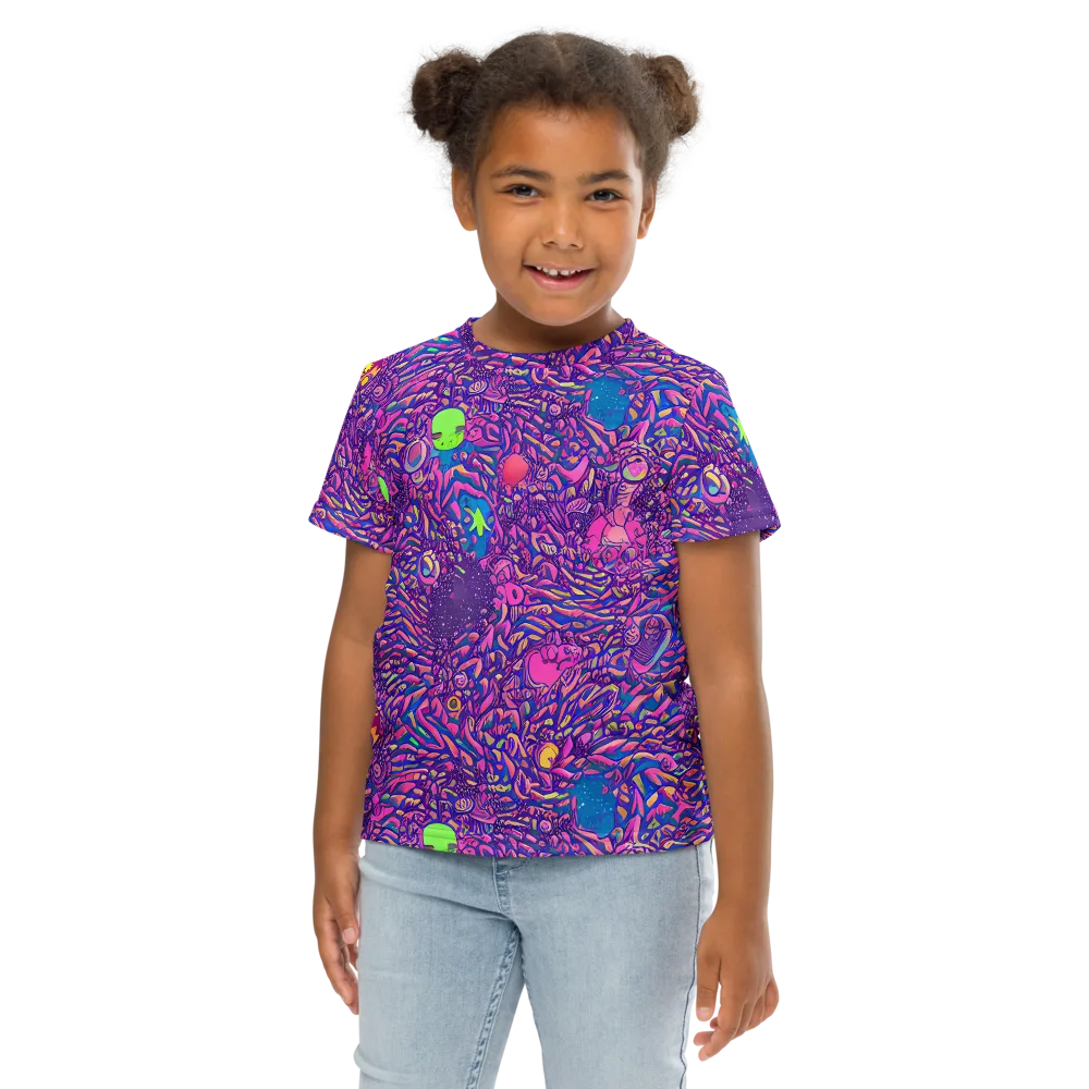 Neon Jungle on Kids Crew Neck T-Shirt — Front