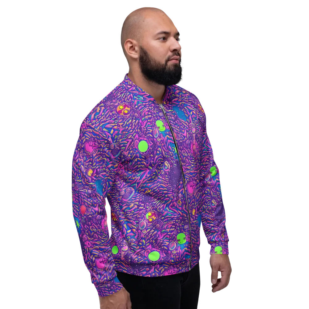 Neon Jungle on Bomber Jacket — Right