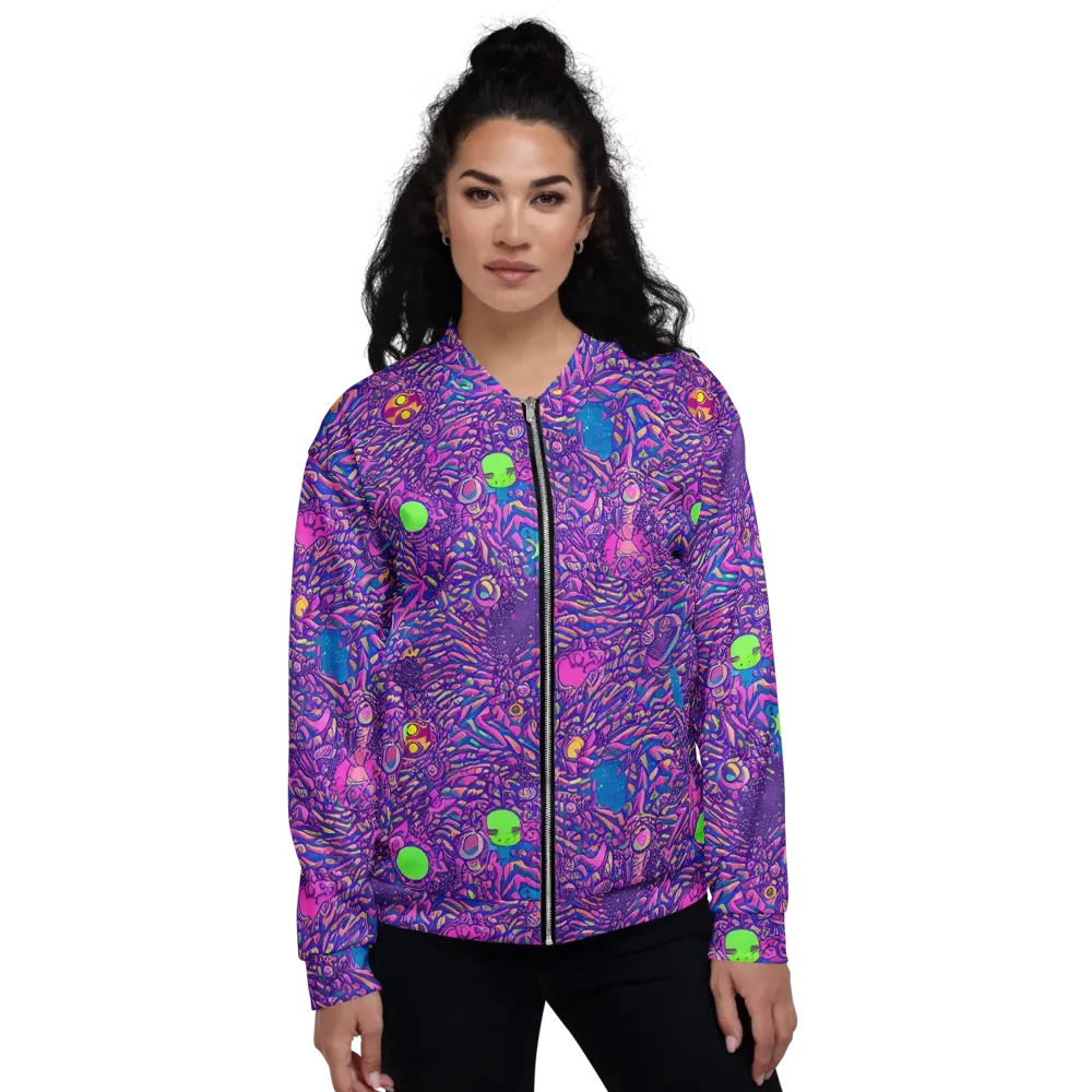 Neon Jungle on Bomber Jacket — Front