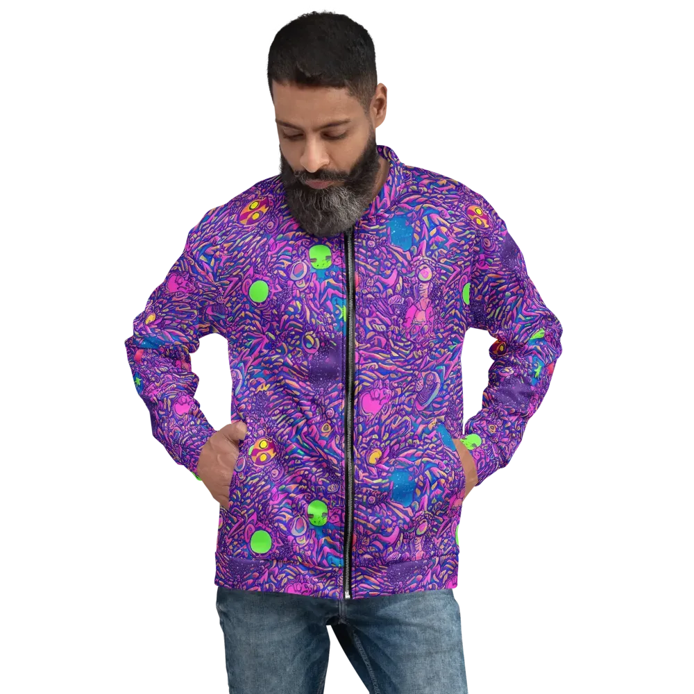 Neon Jungle on Bomber Jacket — Front