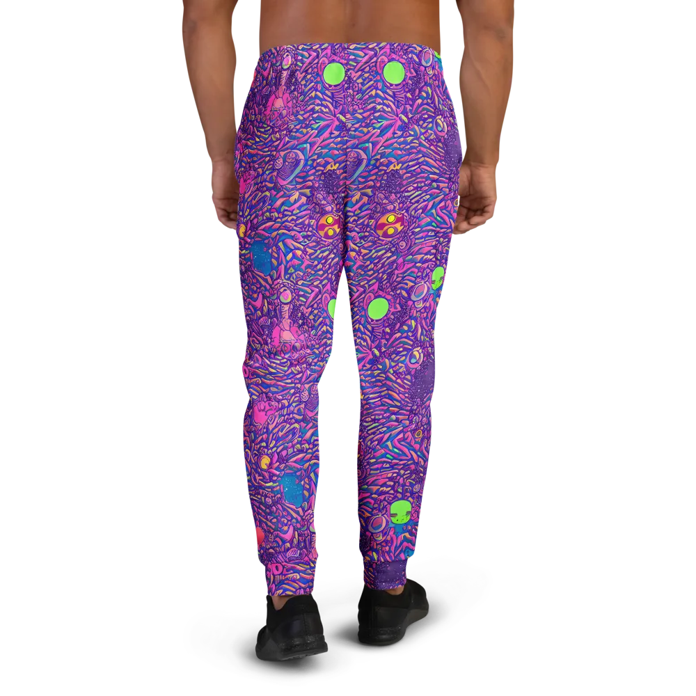 Neon Jungle on Men's Joggers — Back