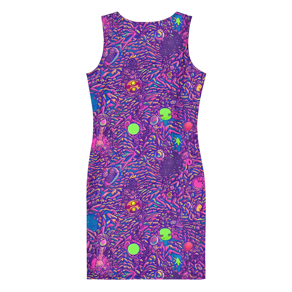 Neon Jungle on Bodycon Dress — Back
